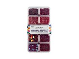 John Bead 10 Types Red Mix Sequins and Beads Kit