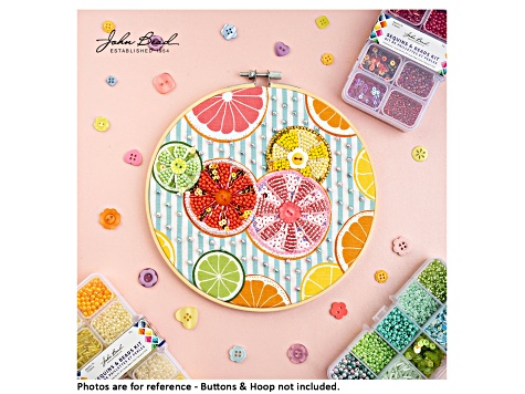 John Bead 10 Types Light Green Mix Sequins and Beads Kit
