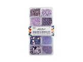 John Bead 10 Types Light Purple Mix Sequins and Beads Kit