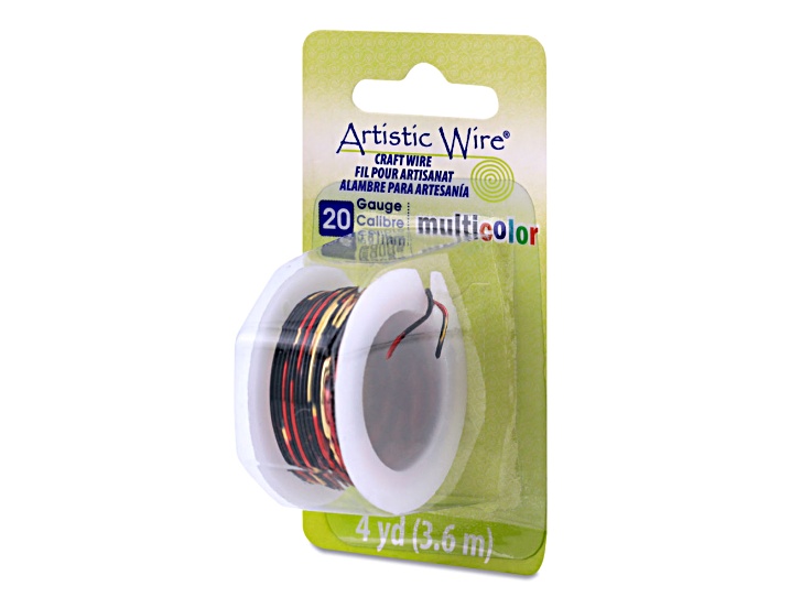 Artistic Wire 20 gauge Multicolor, Red, Gold, Black, 4yd