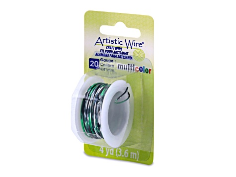 Artistic Wire 20 gauge Multicolor, Silver, Black, Green, 4yd