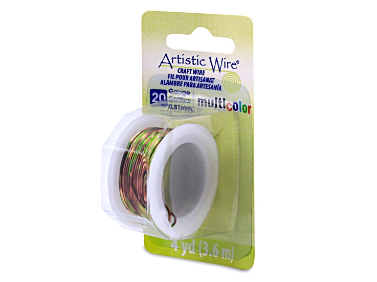 Artistic Wire 20 gauge Multicolor, Brown, Green, Gold, 4yd