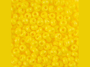 John Bead Czech Glass 8/0 Seed Beads Terra Intensive Yellow 22 Grams