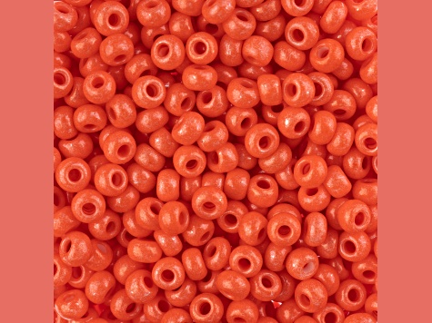 John Bead Czech Glass 8/0 Seed Beads Terra Intensive Orange 22 Grams