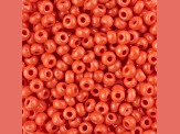 John Bead Czech Glass 8/0 Seed Beads Terra Intensive Orange 22 Grams