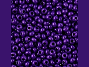John Bead Czech Glass 8/0 Seed Beads Terra Intensive Purple 22 Grams