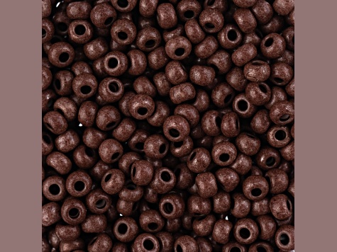 John Bead Czech Glass 8/0 Seed Beads Terra Intensive Dark Brown 22 Grams