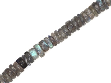 Picture of Blue Labradorite 5mm Smooth Tires Bead Strand, 13" strand length