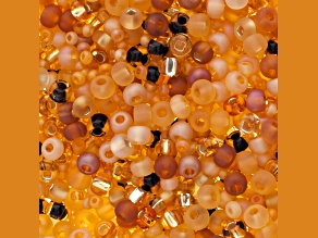 Czech Glass Seed Beads Topaz Color Assortment 24 Gram Vial