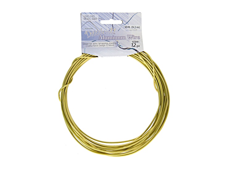 John Bead 12 Guage Green Apple Color Jewelry Aluminum Wire 30ft