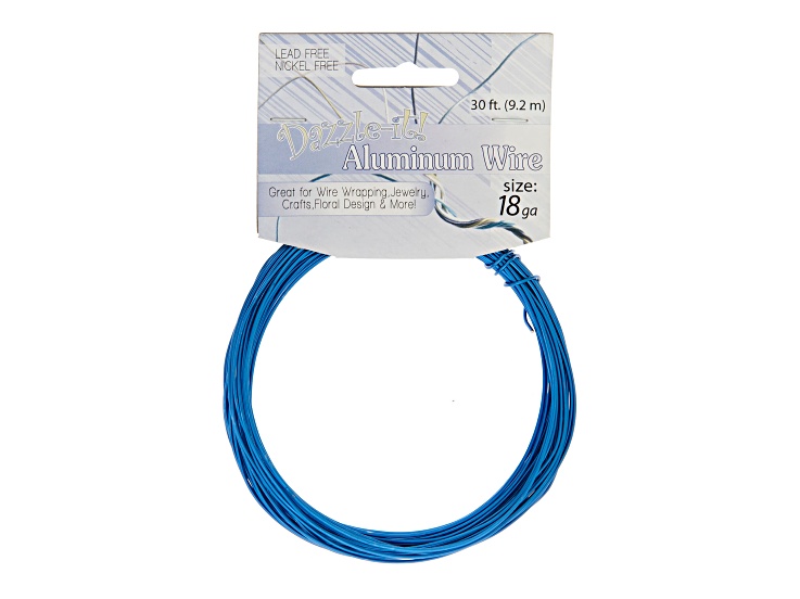 John Bead 18 Guage Royal Blue Jewelry Aluminum Wire 30ft