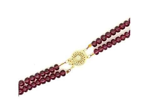 Red Garnet Rondelle Beads 3x4.5-4x5.5mm Bead Double Strand appx 18" in Length