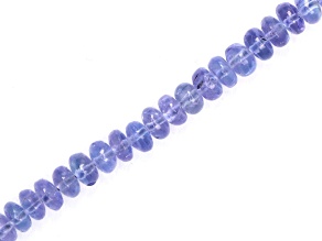 Blue Tanzanite 4mm - 5mm Smooth Rondelles Bead Strand, 16" strand