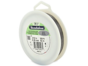 7 Strand Stainless Steel Bead Stringing Wire, .012 in, Bright, 300ft