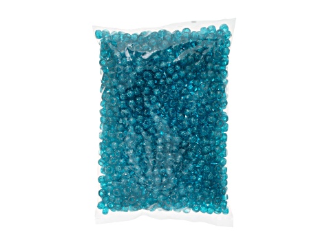 9mm Sparkle Royal Blue Plastic Pony Beads, 1000pcs