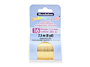 ColourCraft Wire, 16 gauge Silver Plated Gold Color, 8 yd spool