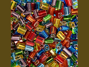 Czech Glass Seed Beads Beadlette Silver Lined Assortment 23 Gram Vial