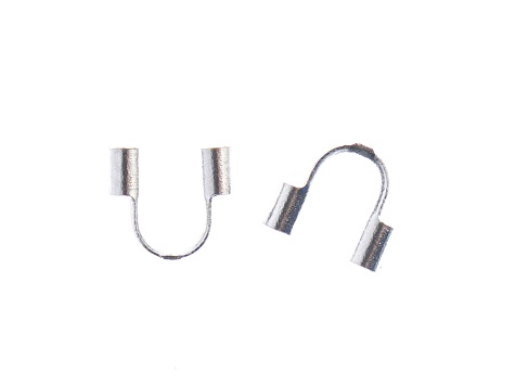 John Bead 4x4mm Silver Stainless Steel Wire Guardian 24 Pieces