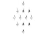 Preciosa 9x18mm Crystal Czech Glass Faceted Teardrop Pendants 12 Pieces