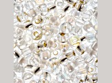 Czech Glass 2/0 Seed Beads White Mix 22 Gram Vial