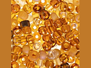 Czech Glass 2/0 Seed Beads Topaz Color Mix 22 Gram Vial