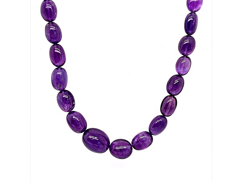 Amethyst Tumbled Beads 6x8-15x20mm Bead Strand appx 18" in Length