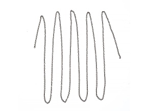 John Bead Silver Stainless Steel 1m Rolo Chain with 2x1.5mm Links
