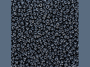 Picture of Czech Glass 10/0 Seed Beads Peacock Steel Color 24 Gram Via