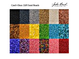 Czech Glass 10/0 Seed Beads Silver Lined Topaz Color Mix 24 Gram Vial