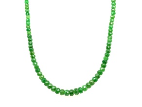 Tsavorite Garnet Faceted 3.5 x 4.5 - 5.0 x 6.5mm Bead Strand, Approximately 18 Inches
