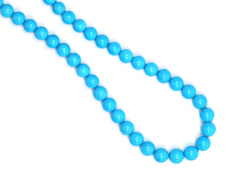 AAA Sleeping Beauty Turquoise 5mm Smooth Rounds Bead Strand, 18" strand length