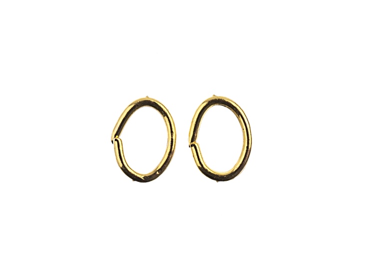 John Bead Must Have Findings 6x5mm Gold Tone Iron Oval Jump Rings 98 Pieces