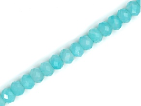 Blue Amazonite 3.5mm Faceted Rondelles Bead Strand, 13" strand length