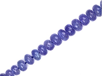 Picture of Blue Tanzanite 4mm - 5.5mm Smooth Rondelles Bead Strand, 16" strand length