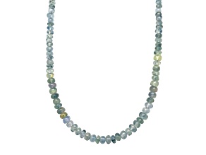 Montana Sapphire Rondelle 2x3.5-2.5x4MM Bead Strand with silver clasp, Approximately 18 Inches