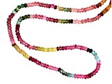 Watermelon Tourmaline 3.5mm Hand Faceted Rondelles, Gem Quality Bead Strand, 16" strand length