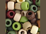 9mm Assorted Camouflage Matte Plastic Pony Beads, 1000pcs