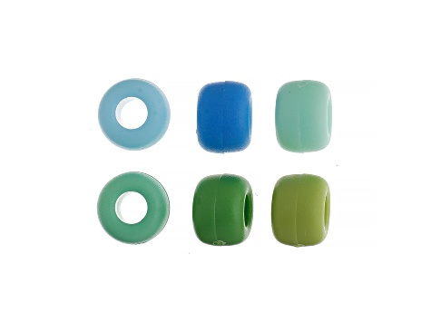 9mm Assorted Blueberry Matte Pony Beads, 1000pcs