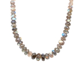 LABRADORITE FACETED BEADS SHORT STRAND