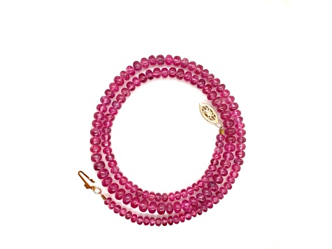 Pink Spinel Rondelle Beads 3 x 4.5-7.5 x 8.5 mm Bead Short Strand