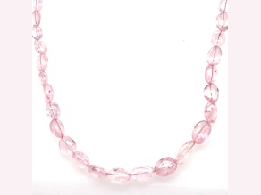 MORGANITE TUMBLED BEADS SHORT STRAND