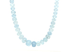 AQUAMARINE RONDELLE BEADS SHORT STRAND