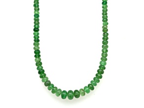 Tsavorite Rondelle 2.5x4-4.5x6.5 MM Bead Strand with silver clasp, Approximately 18 Inches