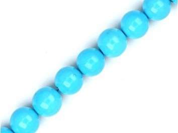 Picture of AAA Sleeping Beauty Turquoise 6mm Smooth Rounds Bead Strand, 18" strand length