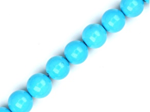 AAA Sleeping Beauty Turquoise 6mm Smooth Rounds Bead Strand, 18" strand length