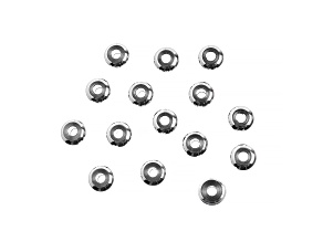 John Bead 8x4mm Silver Stainless Steel Donut Spacer Beads 15 Pieces