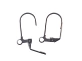 John Bead 12x17mm Silver Stainless Steel Earring Lever Back 8 Pieces