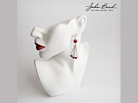 John Bead 12x17mm Silver Stainless Steel Earring Lever Back 8 Pieces