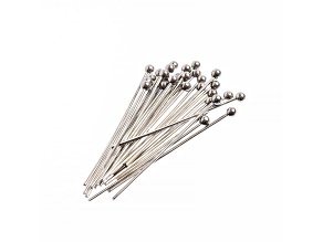 John Bead 15mm Silver Stainless Steel Ball Head Pins 50 Pieces