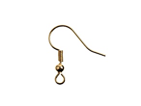 John Bead 18mm 18kt Gold Plated Earring Making Fish Hook 22 Pieces